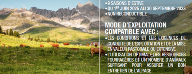 Appel à candidatures - conventions pluriannuelles de pâturage